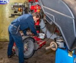 Brake & suspension service in the shop
